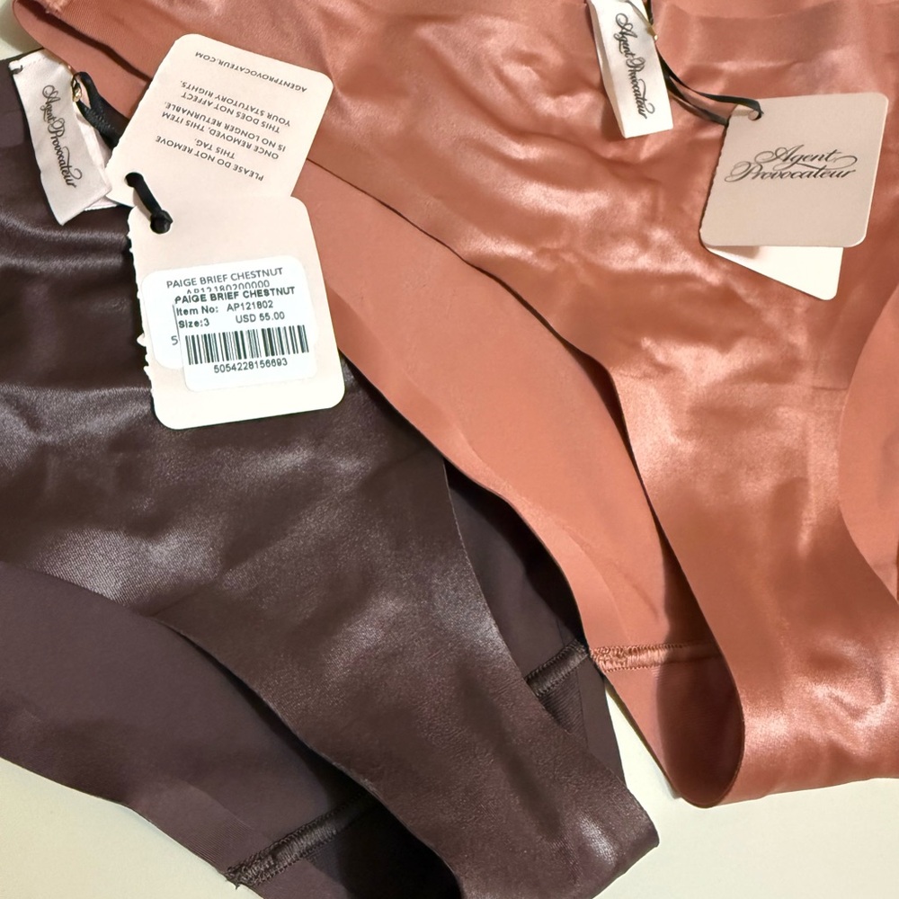 2 pack Agent Provocateur, Brand new! Satin panties, seamless